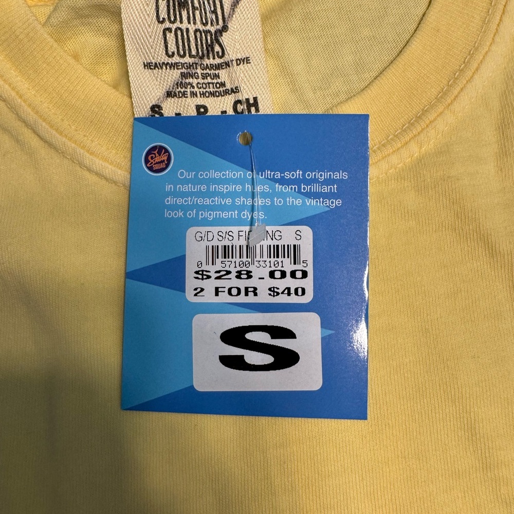 Salty squad shirt small yellow NWT - Picture 5 of 5